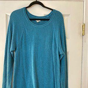 Sonoma Long Sleeve Knitted Teal Sweater